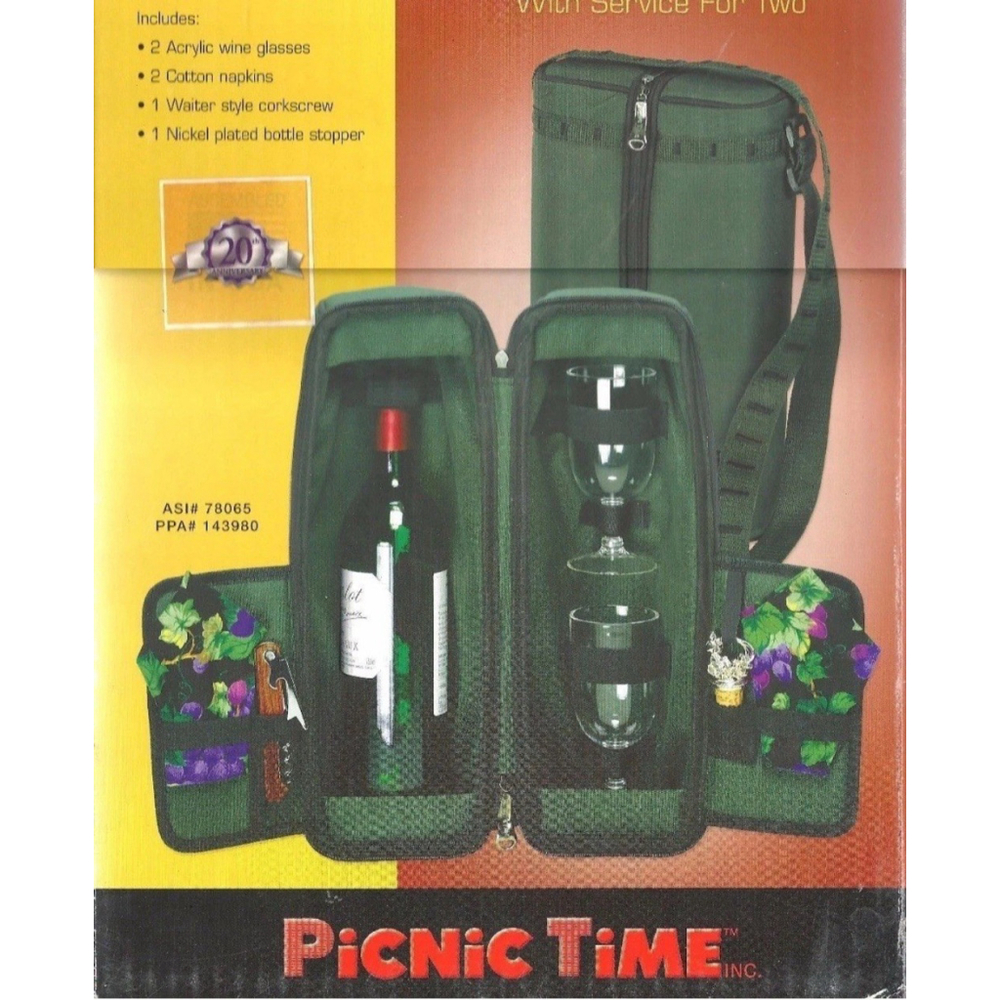 Quality! Wine Picnic insulated Tote& Tools Sweetheart Valentine Date Night For2
